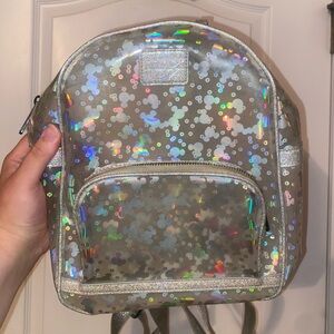 Used Disney Iridescent Loungefly Clear